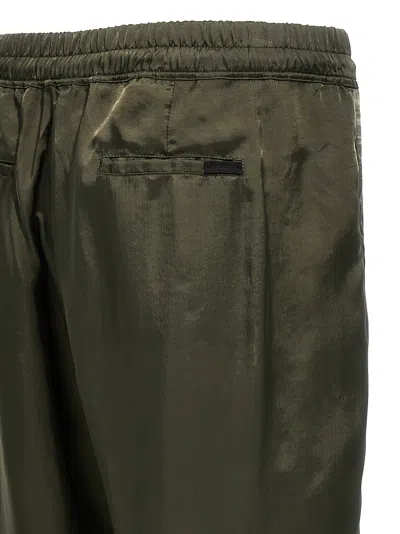 Shop Saint Laurent Twill Trousers In Green