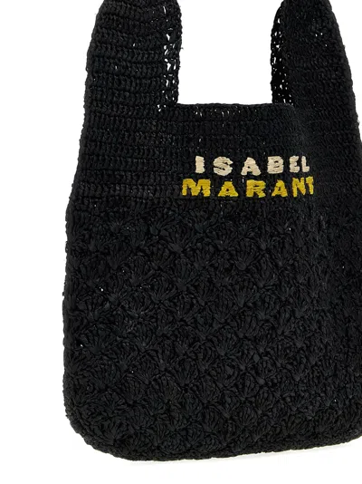 Shop Isabel Marant Praia Small Shopping Bag In Black