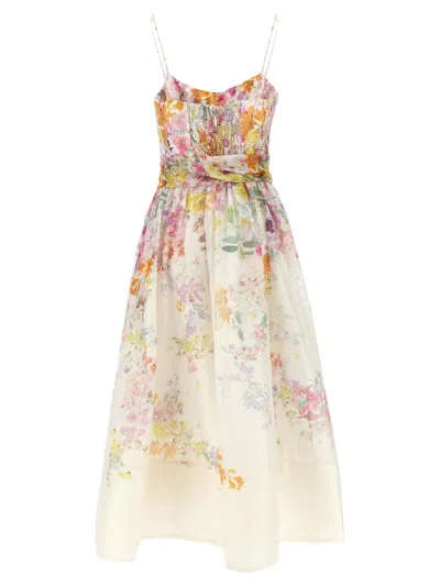 Shop Zimmermann Natura Corset Dress In Multicolor