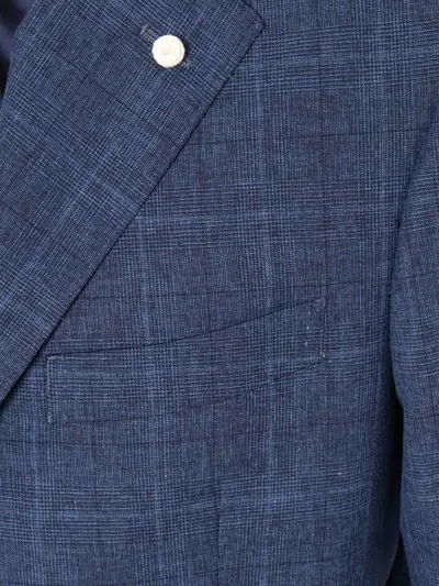 Luigi Bianchi Mantova Blue Pinstripe Suit In Blue