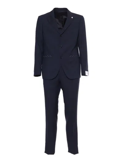 Luigi Bianchi Mantova Blue Mens Suit In Blue