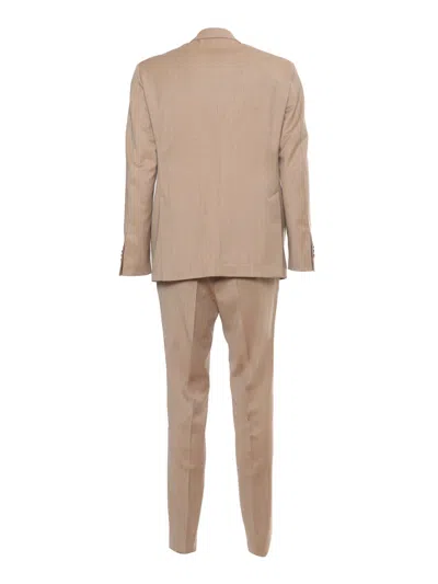 Shop Luigi Bianchi Mantova Brown Mens Suit