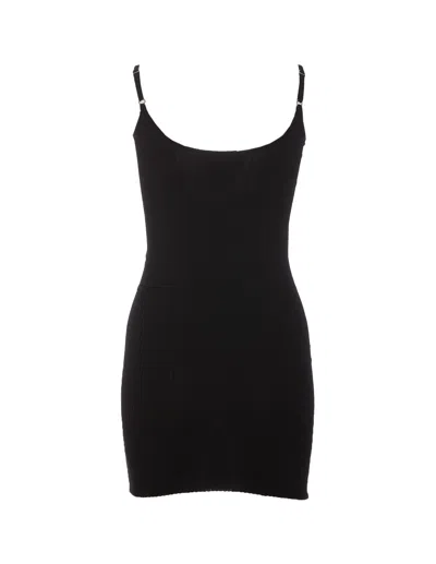 Shop Amiri Vertical  Mini Dress In Black
