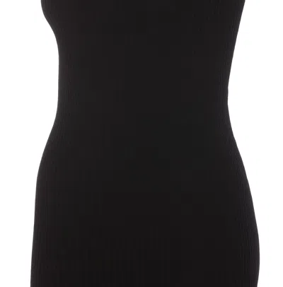 Shop Amiri Vertical  Mini Dress In Black