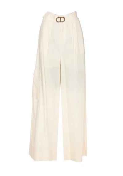 Shop Twinset Pants In White