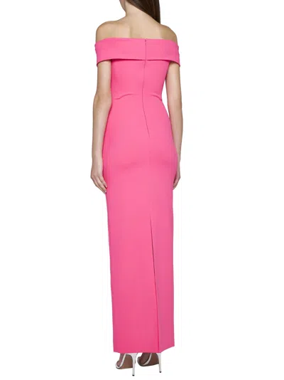 Shop Solace London Dress In Ultra Pink