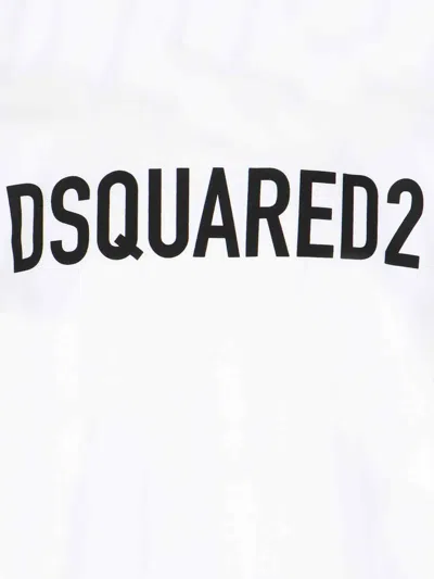 Shop Dsquared2 Logo T-shirt In Bianco