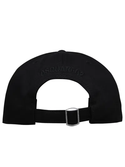 Shop Dsquared2 Black Cotton Cap In Nero