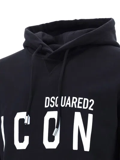 Shop Dsquared2 Hoodie In Nero/bianco