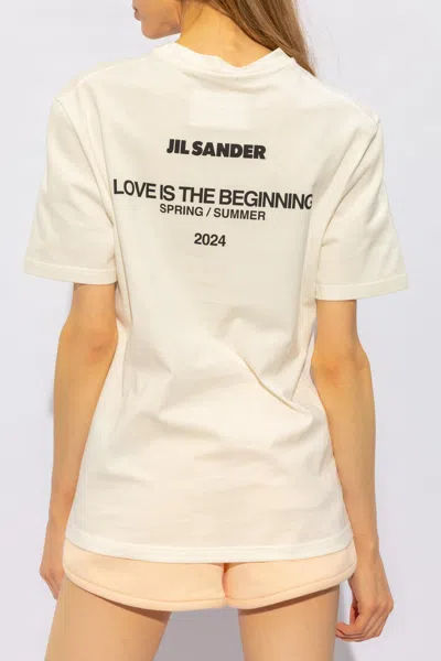 Shop Jil Sander Printed T-shirt In Burro