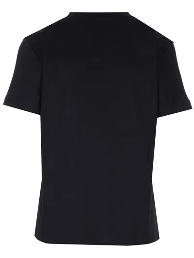 Shop Patou Black T-shirt With White Logo In Nero