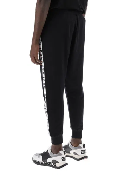 Shop Dsquared2 Dan Joggers With Icon Bands In Nero