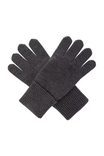 Shop Dsquared2 Logo Patch Beanie & Gloves In Grigio