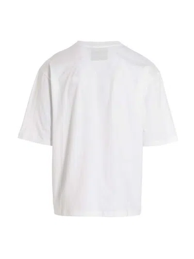 Shop Moschino Logo Embroidery T-shirt In Bianco