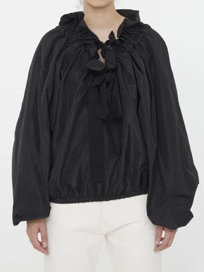 Shop Patou Shirt With Balloon Sleeves In Nero