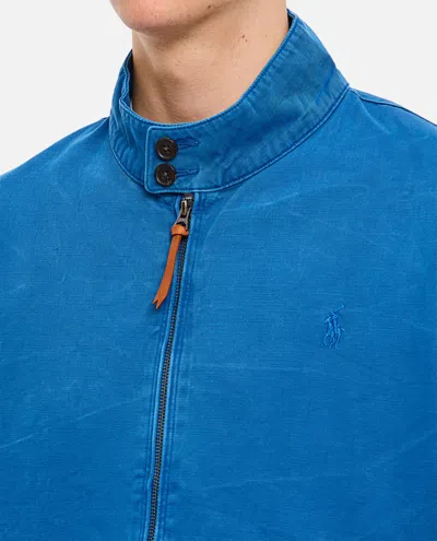 Shop Polo Ralph Lauren Cotton Windbreaker In Blue