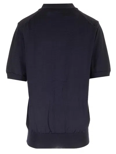 Shop Comme Des Garçons Play Blue Short-sleeved Cardigan