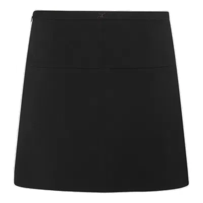 Shop Courrèges Ellipse Twill Mini Skirt In Black