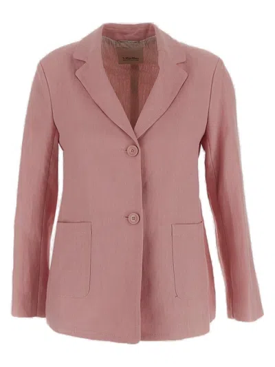Shop 's Max Mara Single-breasted Long-sleeved Jacket In Pink