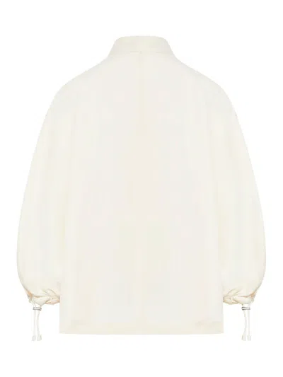 Shop Max Mara Buttoned Long-sleeved Top In White