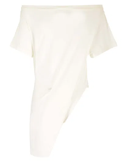 Shop Courrèges Cotton Jersey Mini Dress In White