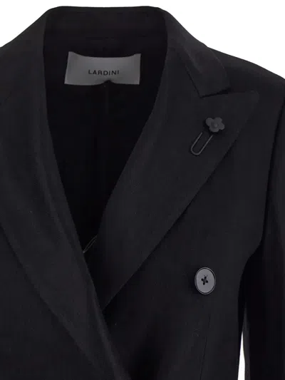Shop Lardini Double-breasted Jacket In Black