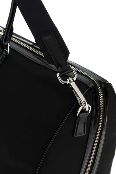 Shop Prada Triangle-logo Zipped Tote Bag In Black