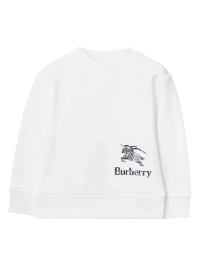 Shop Burberry Kids Sweaters White