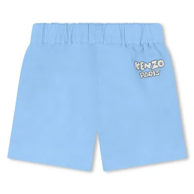 Shop Kenzo Shorts Sportivi Con Stampa In Light Blue