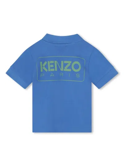 Shop Kenzo Polo Con Stampa In Blue