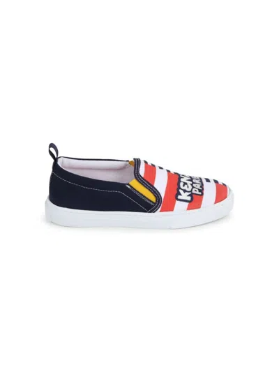 Shop Kenzo Sneakers Con Stampa In Blue