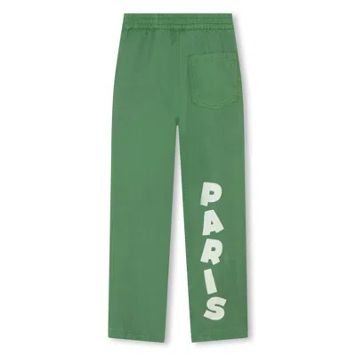 Shop Kenzo Pantaloni Con Logo In Green