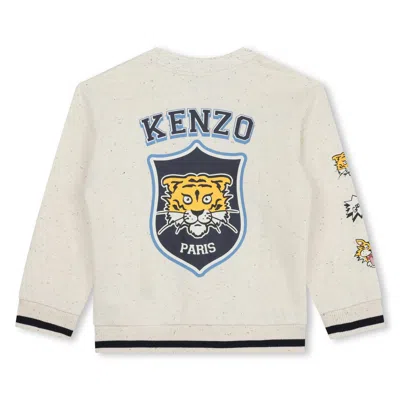 Shop Kenzo Cardigan Con Logo In Cream
