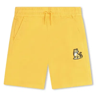 Shop Kenzo Bermuda Con Logo In Yellow