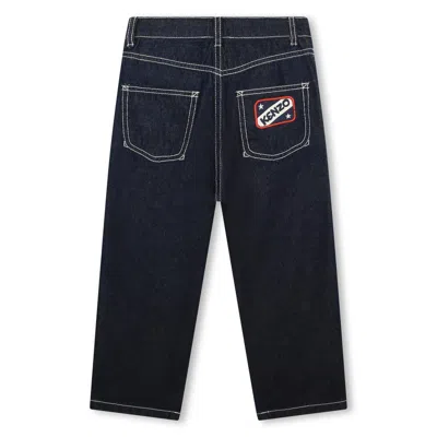 Shop Kenzo Jeans Con Applicazione In Black