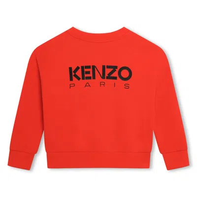 Shop Kenzo Felpa Con Stampa In Red
