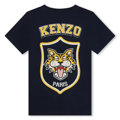 Shop Kenzo T-shirt Con Stampa In Blue