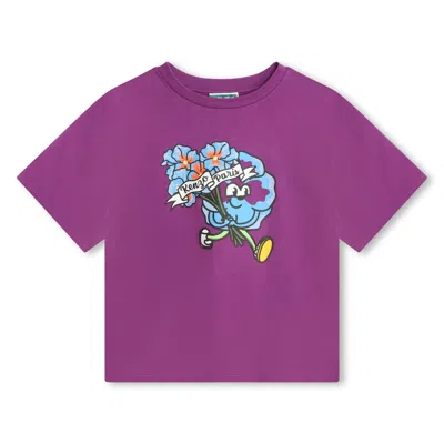 Shop Kenzo T-shirt Con Stampa In Violet