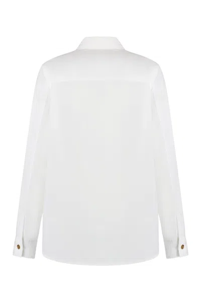 Shop Michael Michael Kors Stretch Cotton Shirt In White