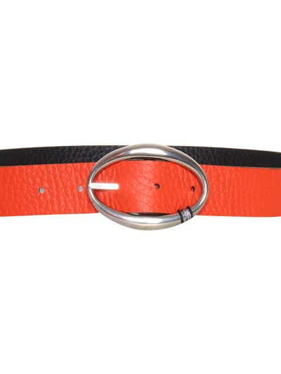 Orciani Red Smooth Leather Belt In Red