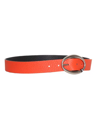 Orciani Red Smooth Leather Belt In Red
