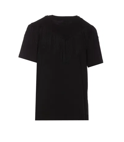 Shop Pinko Fringes T-shirt In Black