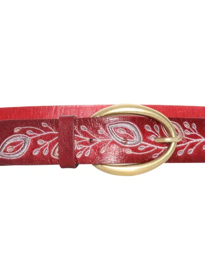 Shop Orciani Red Leather Belt