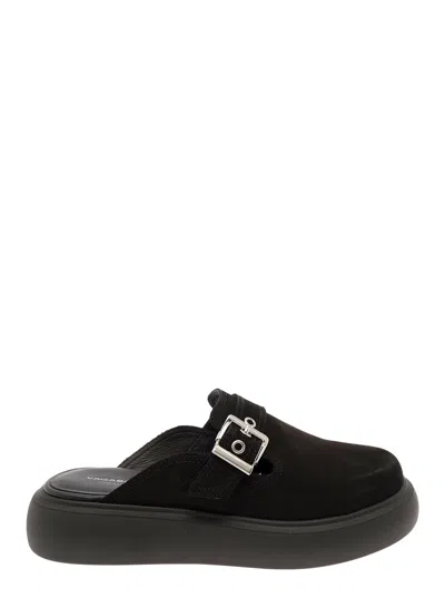 Shop Vagabond Blenda Mules With A Buckle In Leather Woman In Black