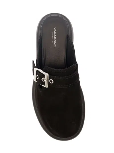 Shop Vagabond Blenda Mules With A Buckle In Leather Woman In Black