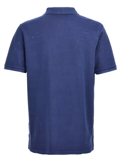 Shop Polo Ralph Lauren Logo Embroidery Polo Shirt In Blue