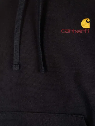 Shop Carhartt Hoodie With Mini Logo In Nero