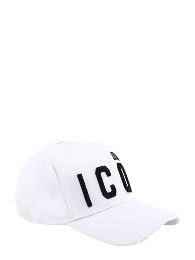 Shop Dsquared2 Hat In Bianco/nero