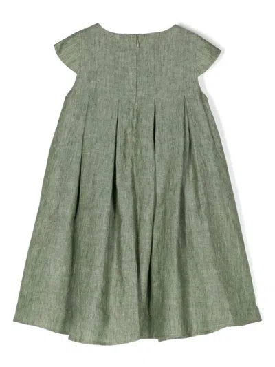 Shop Il Gufo Sage Green Linen Dress