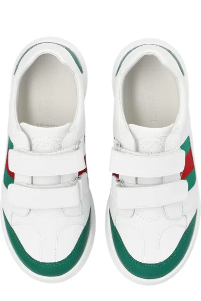 Shop Gucci Toddler Web Sneakers In Multicolour